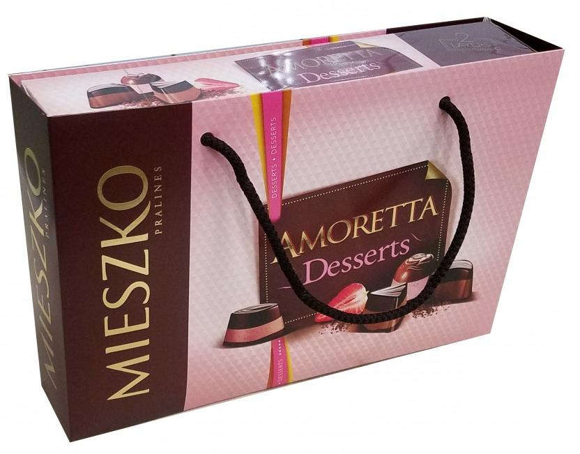 Конфеты Amoretta Deserts chocolates + Сумочка  Mieszko  276гр