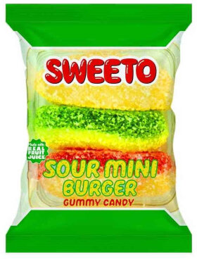Мармелад жевательный  SWEETO Кислый Мини Бургер 9 г 