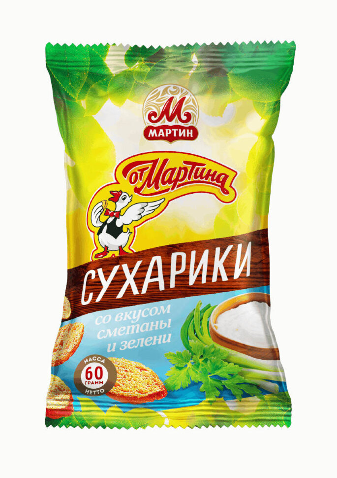 Сухарики От Мартина сметана и зелень 60 г