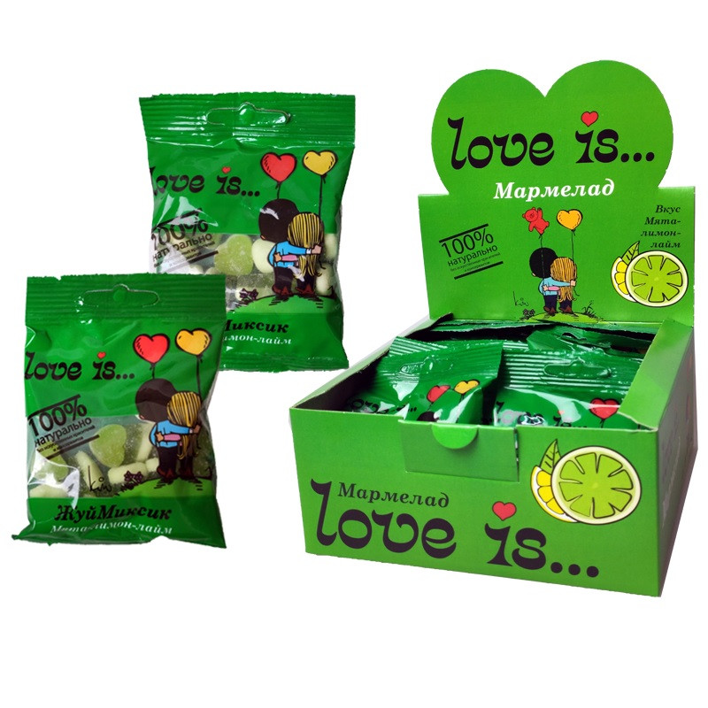 Мармелад жевательный Love is  Жуй Миксик  мята-лимон-лайм  25гр.
