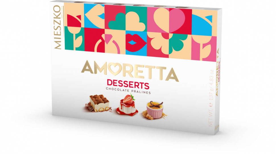 Шоколадные наборы AMORETTA DESSERTS CHOCOLATES 137 гр  