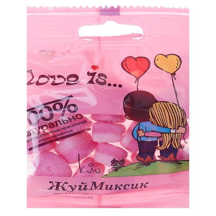 Мармелад жеватльный Love is  ЖуйМиксик  Холодок-малина  20 г 