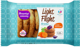 Печенье сдобное "Light Flight" со злаками, изюмом и морковью 125 гр