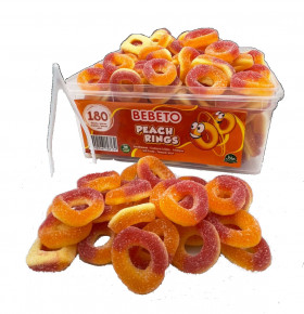 Мармелад жевательный BEBETO PEACH персиковые кольца 1080 г  