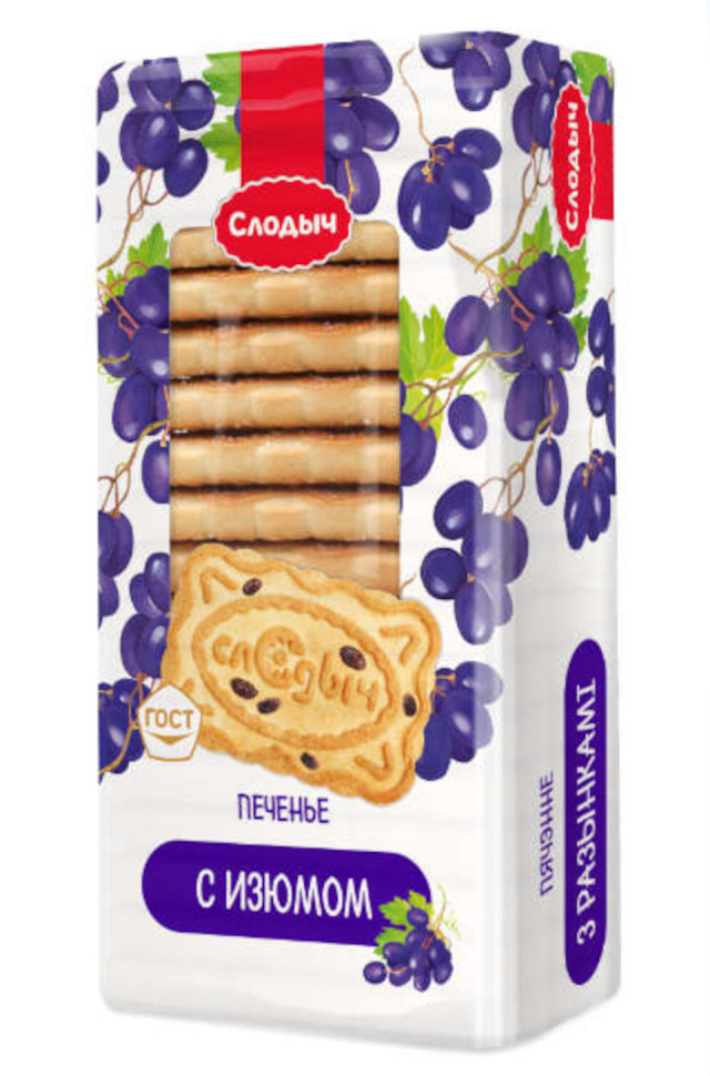 Печенье Слодыч с изюмом 390гр х 12шт