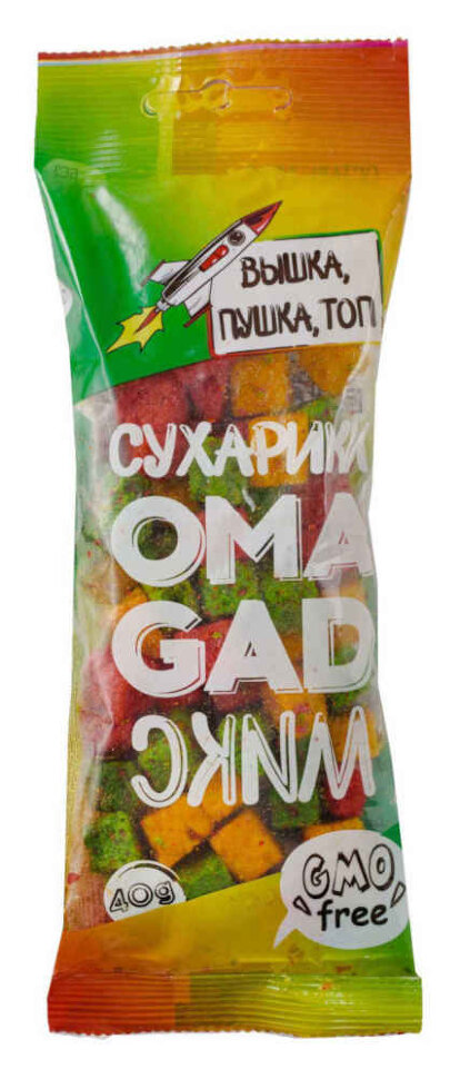 Сухарики OMAGAD МИКС васаби,сыр,томат с зеленью 40 г