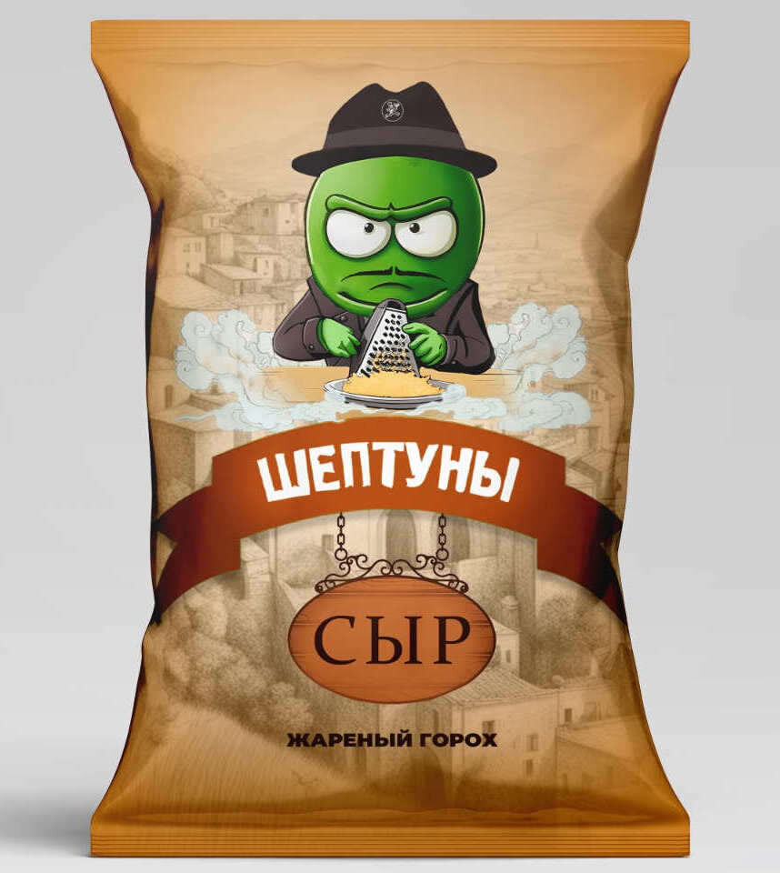 Жареный горох Шептуны со вкусом сыра 60 г