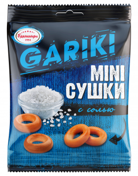 Сушки мини "GARIKI" с солью  60 гр