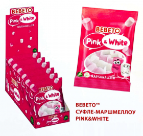 СУФЛЕ-МАРШМЕЛЛОУ BEBETO PINK&amp;WHITE  60гр 