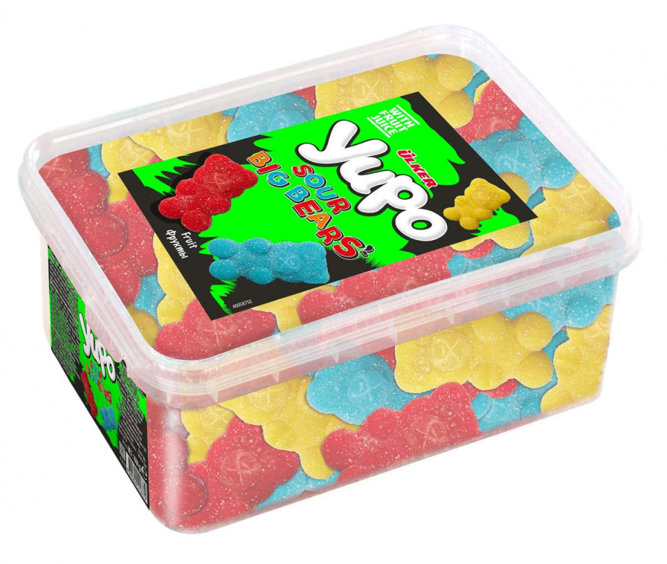 Мармелад жевательный YUPO JELLY Гигант BIG BEAR NEON 1000гр