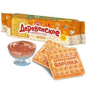 Печенье сахарное Деревенское варенка 270гр  