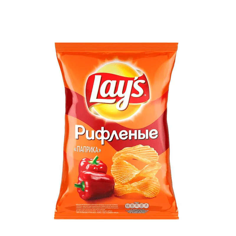 Чипсы Лейс  Рифленые паприка 140 г 