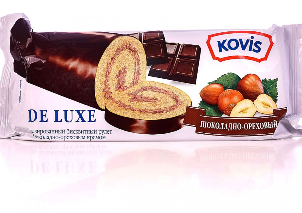 Рулеты "Kovis de Luxe"  шоколадно-ореховый крем 200гр