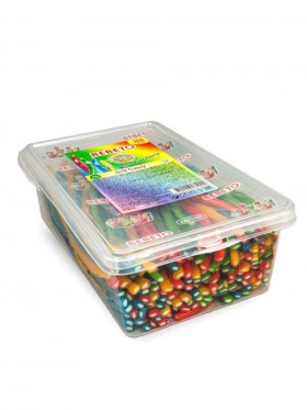 Мармелад жевательный BEBETO WACKY STICKS тутти-фрутти пластиковый контейнер 1326гр