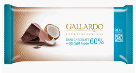Шоколад Gallardo темный 60% с кокосом 65 г