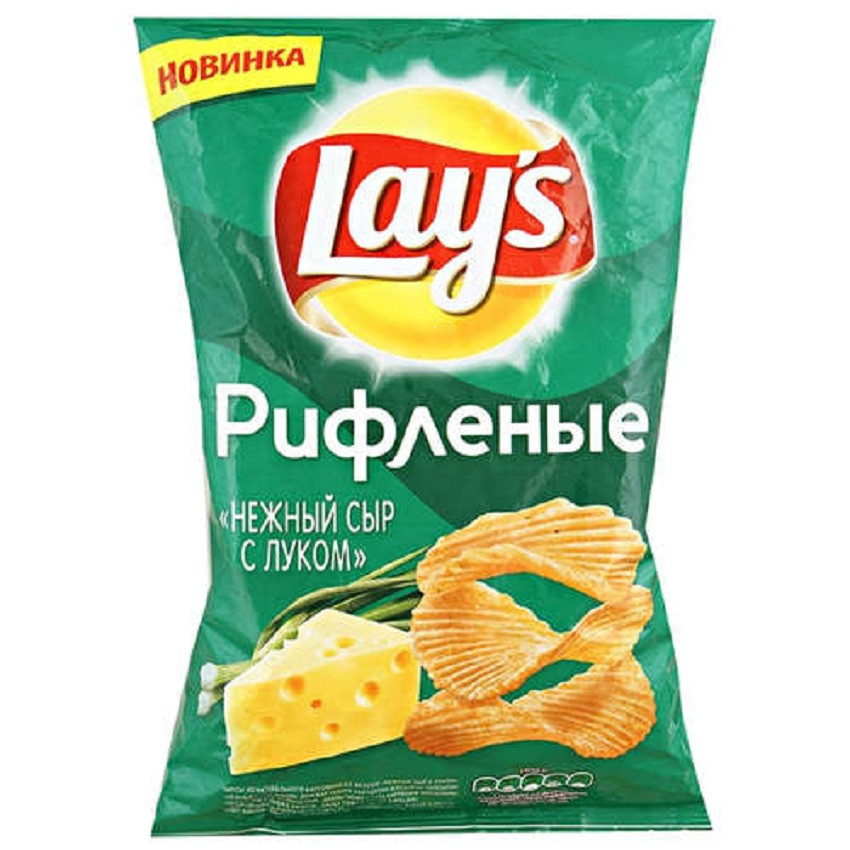 Чипсы Лейс  нежный сыр/лук 90гр.