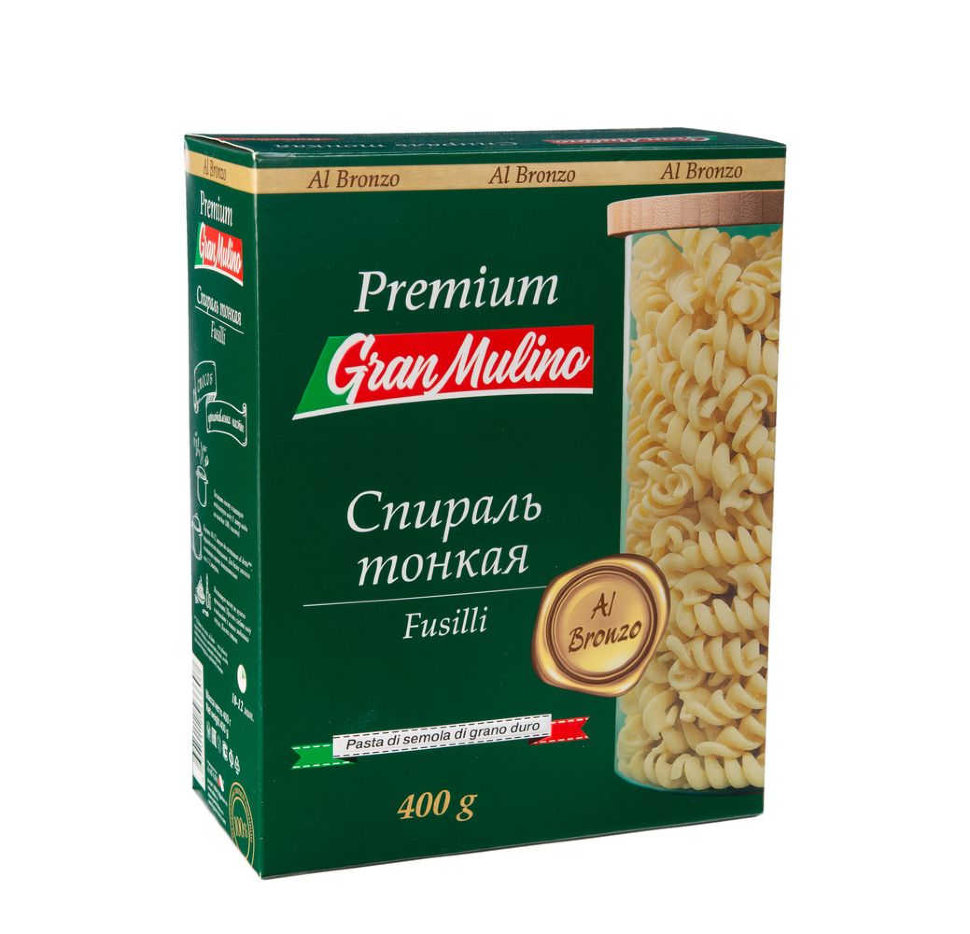 Макароны Granmulino Премиум Спираль тонкая 400гр