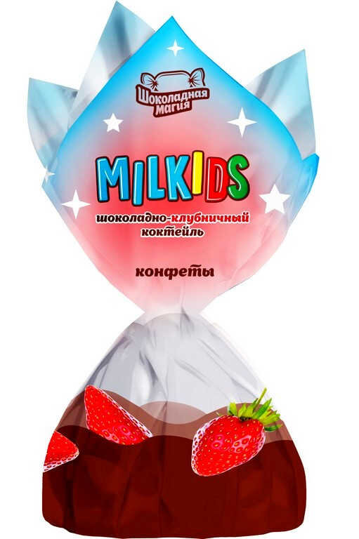 Конфеты Milkids Шоколадно-клубничный коктейль 1 кг