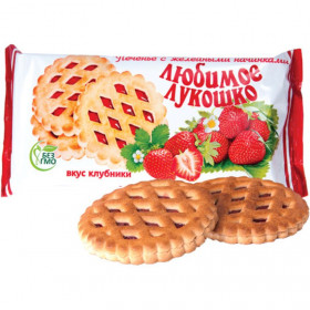 Печенье Любимое лукошко клубника 205гр.
