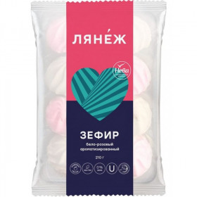 Зефир "Лянеж"  Бело-розовый ароматизированный 210 гр  