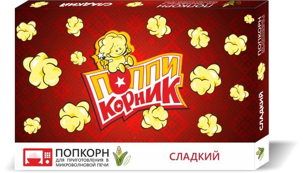 Попкорн Поппикорник сладкий для микроволновой печи 90г х 15шт