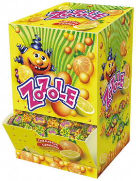 Леденцы с шипучим наполнителем Zozole orange &amp;lemon   2.5кг