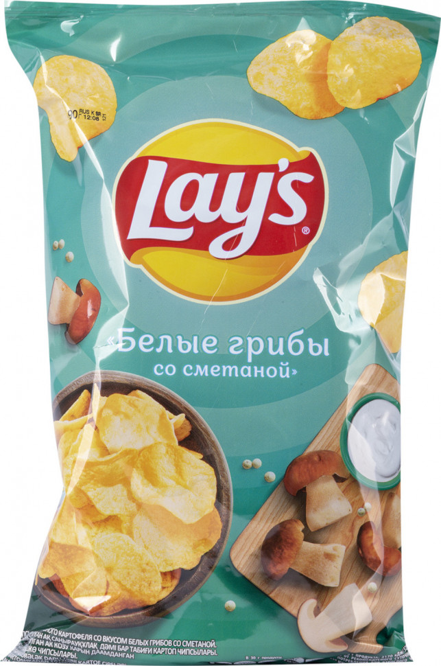 Чипсы Лейс сметана и грибы 81гр