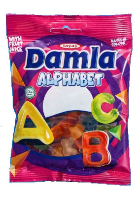 Мармелад жевательный желейный DAMLA GUMMY алфавит 80 г 
