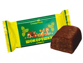 Конфеты Сладуница Шокорешки темное пралине с ореховым вкусом 1кг