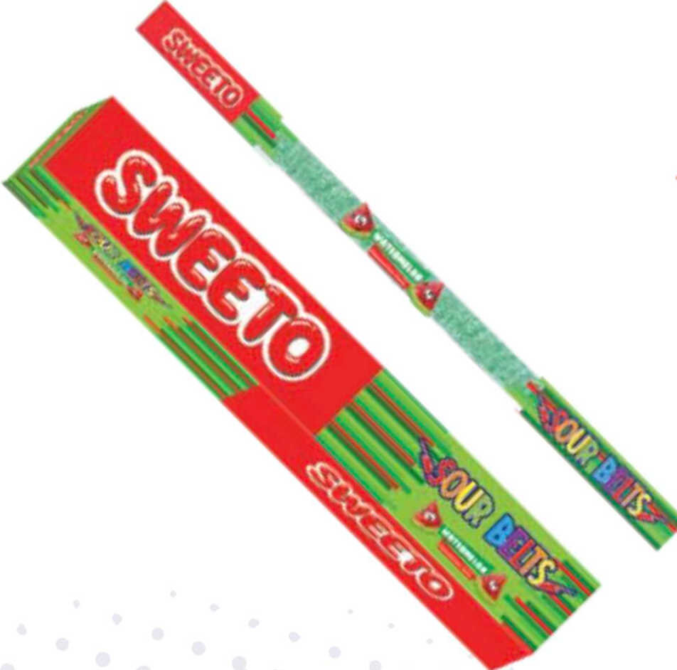 Мармелад жевательный SWEETO Кислый ремешок Арбуз 15 г