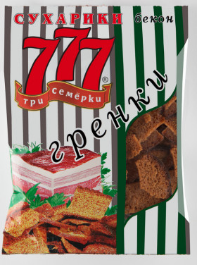 Гренки "777" со вкусом бекона 50 гр 