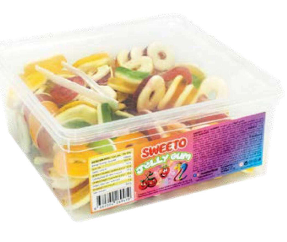 Мармелад жевателтный SWEETO Шипучие колечки микс в боксе 1000гр
