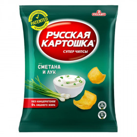 Чипсы Русская Картошка Сметана и лук 20г х 48шт