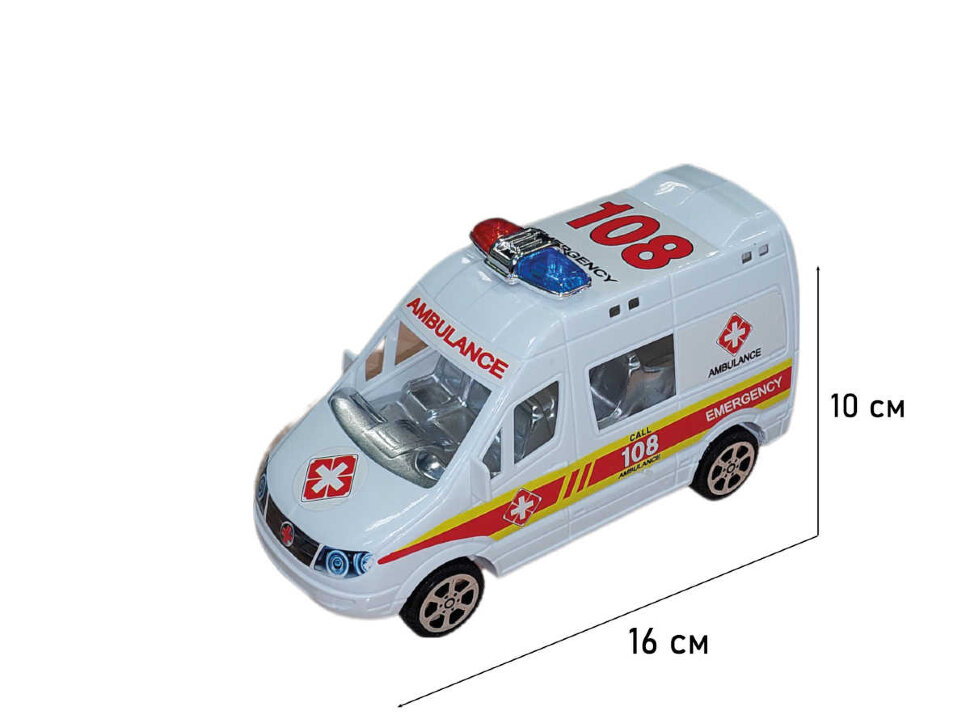 Машина инерционная Ambulance  в пакете