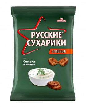 Сухарики Русские сухарики ржаные хрустящие сметана зелень 50г