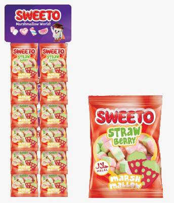 Маршмеллоу SWEETO Клубника лента 30 г