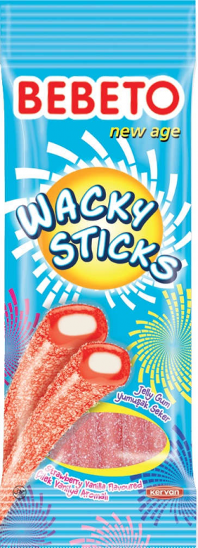 Мармелад жевательный BEBETO WACKY STICS шоубокс 75 г