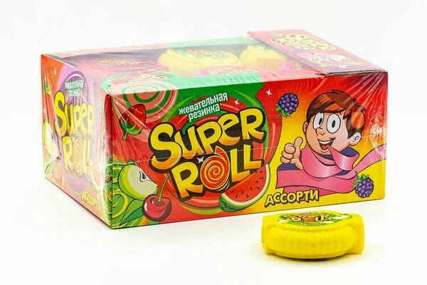 Жевательная резинка Super Roll ассорти  12 г