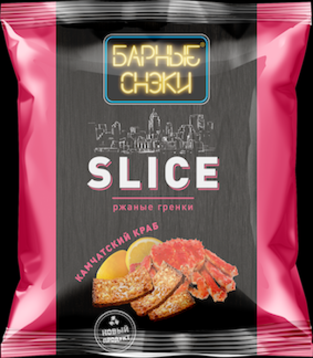 Гренки ржано-пшеничные Барные снэки со вкусом  Камчатского краба 45гр  