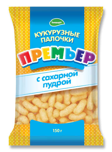Палочки кукурузные Премьер с сахарной пудрой 150 гр  