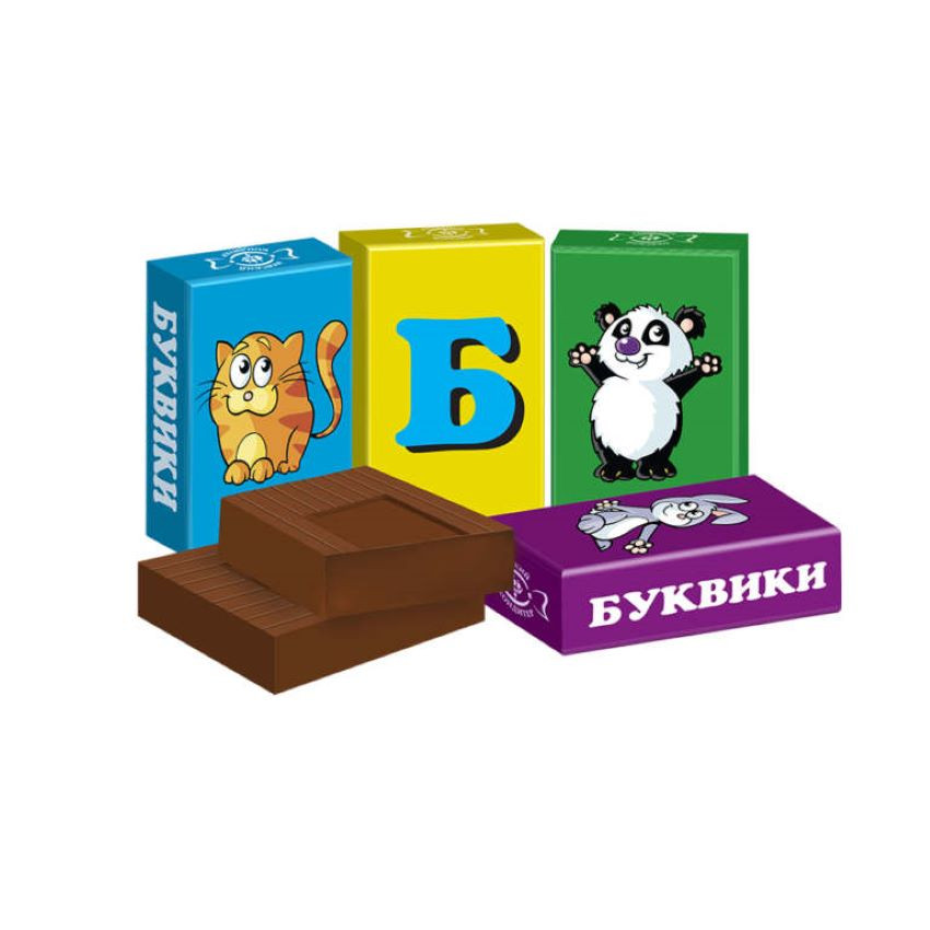 Мини-шоколадки из кондитерской глазури Буквики 1 кг  