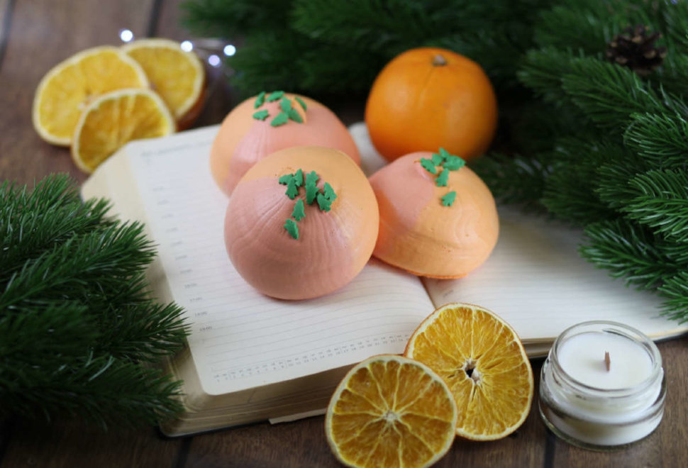 Безе Новогоднее со вкусом апельсина (13 безе)