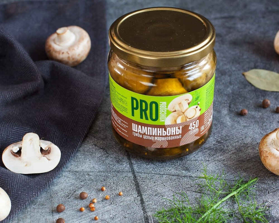 Шампиньоны маринованные PRO консервы 450 г