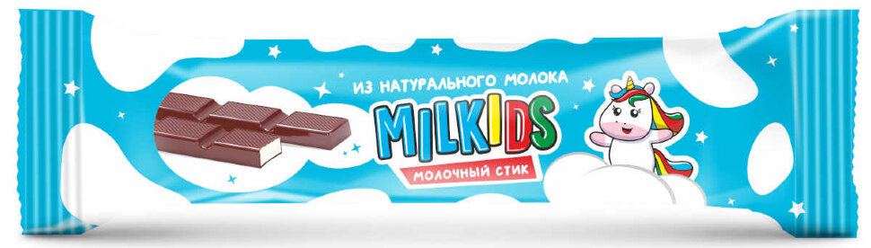 Конфеты стики MILKIDS с молочной начинкой 1,5 кг