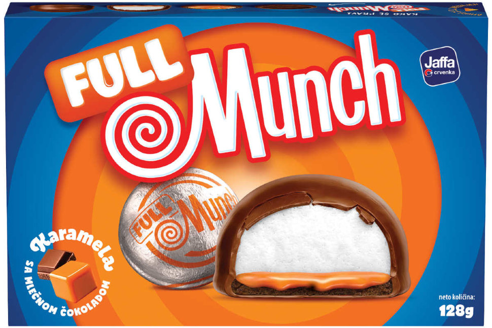 Пирожное JAFFA Full Munch с карамелью 128 г