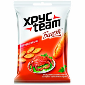 Сухарики"Хрустим Багет" Королевский краб 60гр.