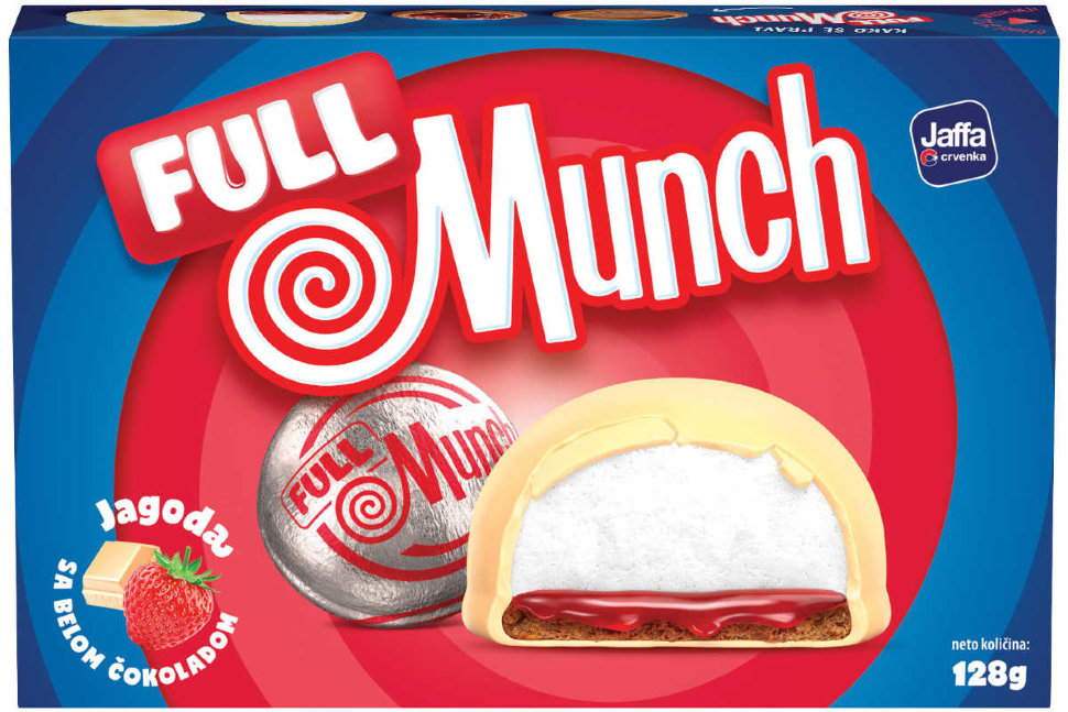 Пирожное JAFFA Full Munch с клубничной начинкой 128 г