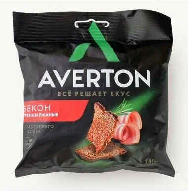 Гренки ржаные Averton Бекон 40 г