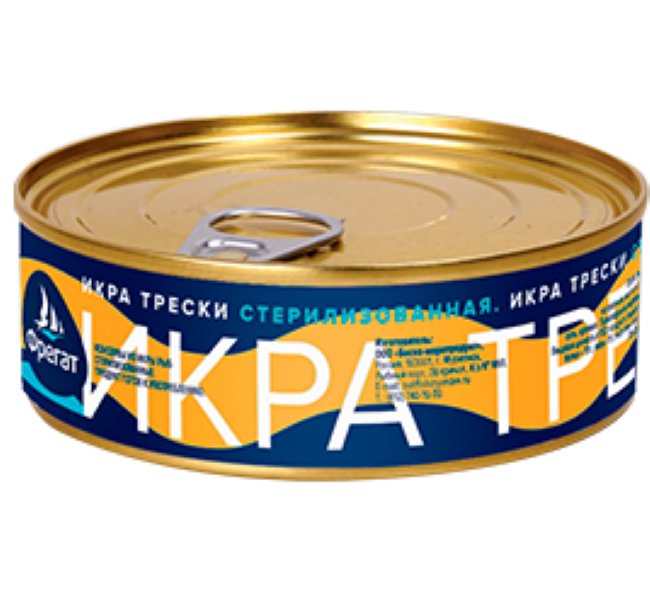 Икра трески стерилизованная  ключ 240 гр
