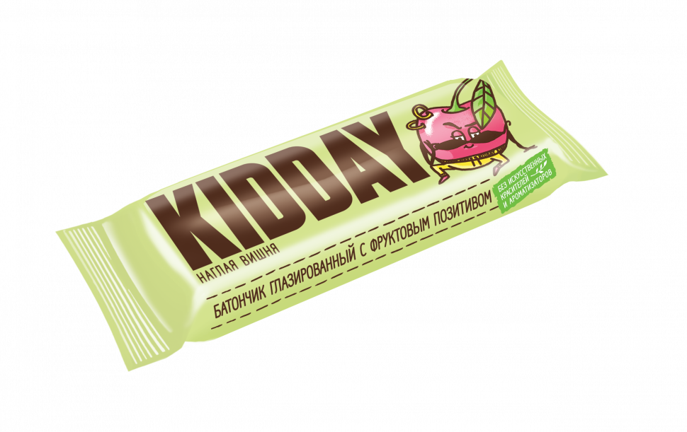 Батончик глазированный KIDDAY с начинкой вишня 40г х 20шт